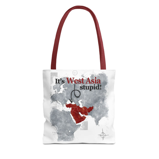 West Asia Stupid Tote Bag, Funny Tote, Map Design Bag, Unique Gift, Eco-Friendly Shopping Bag