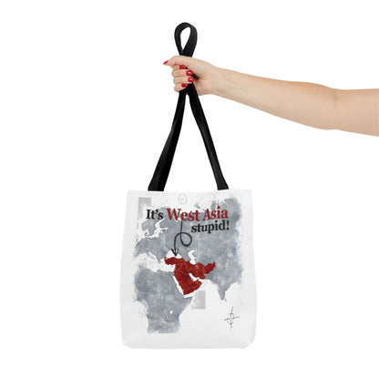 West Asia Stupid Tote Bag, Funny Tote, Map Design Bag, Unique Gift, Eco-Friendly Shopping Bag