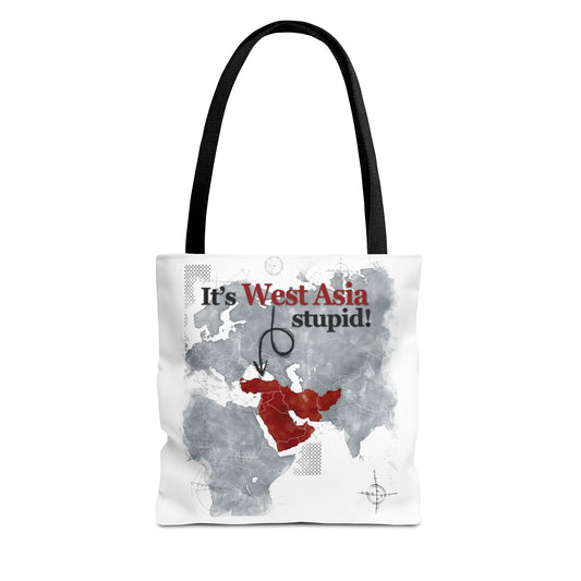 West Asia Stupid Tote Bag, Funny Tote, Map Design Bag, Unique Gift, Eco-Friendly Shopping Bag