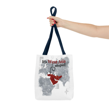 West Asia Stupid Tote Bag, Funny Tote, Map Design Bag, Unique Gift, Eco-Friendly Shopping Bag