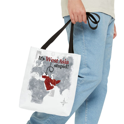 West Asia Stupid Tote Bag, Funny Tote, Map Design Bag, Unique Gift, Eco-Friendly Shopping Bag