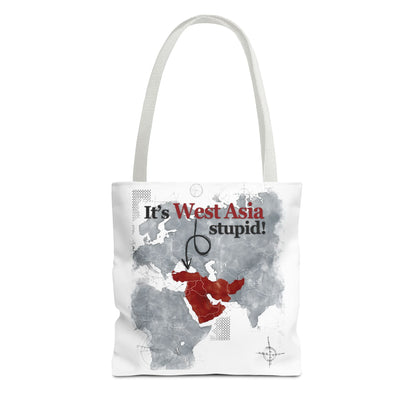 West Asia Stupid Tote Bag, Funny Tote, Map Design Bag, Unique Gift, Eco-Friendly Shopping Bag