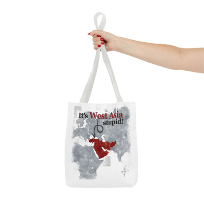 West Asia Stupid Tote Bag, Funny Tote, Map Design Bag, Unique Gift, Eco-Friendly Shopping Bag